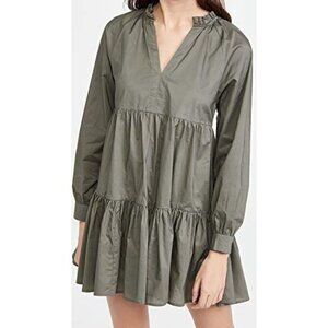 BB Dakota These Days Surplus Green Long Sleeve Mini Dress S